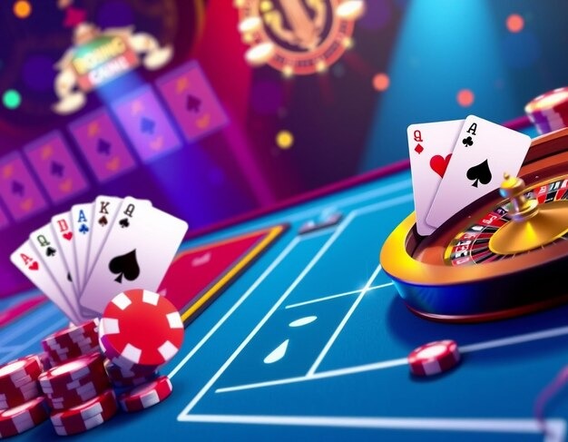Roulette wheel spins while dealer manages bets live