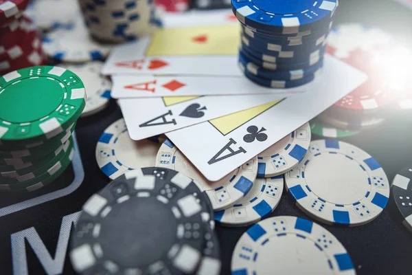 Baccarat table with multi-camera angles and live interaction